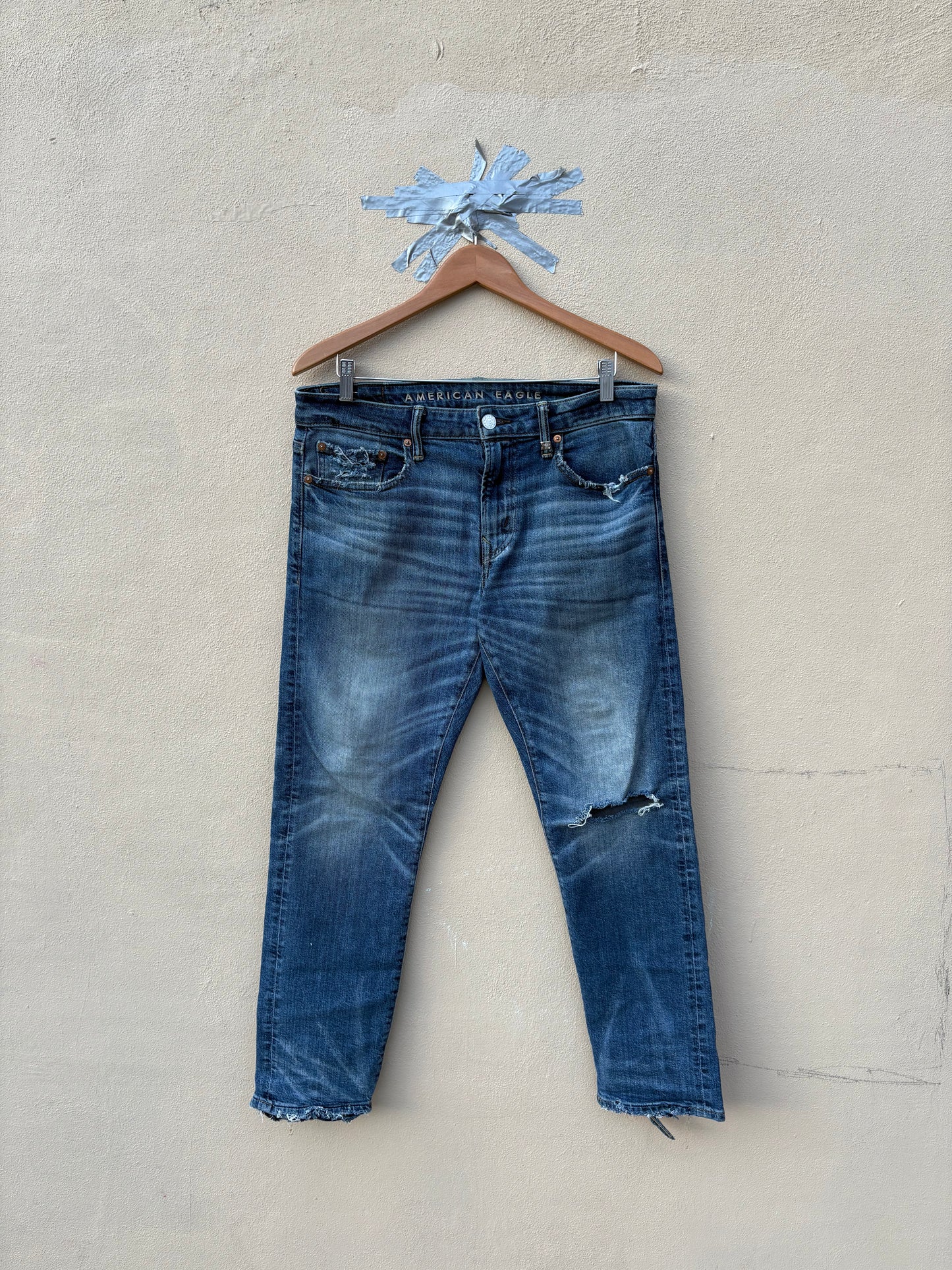 Self Repaired Jeans